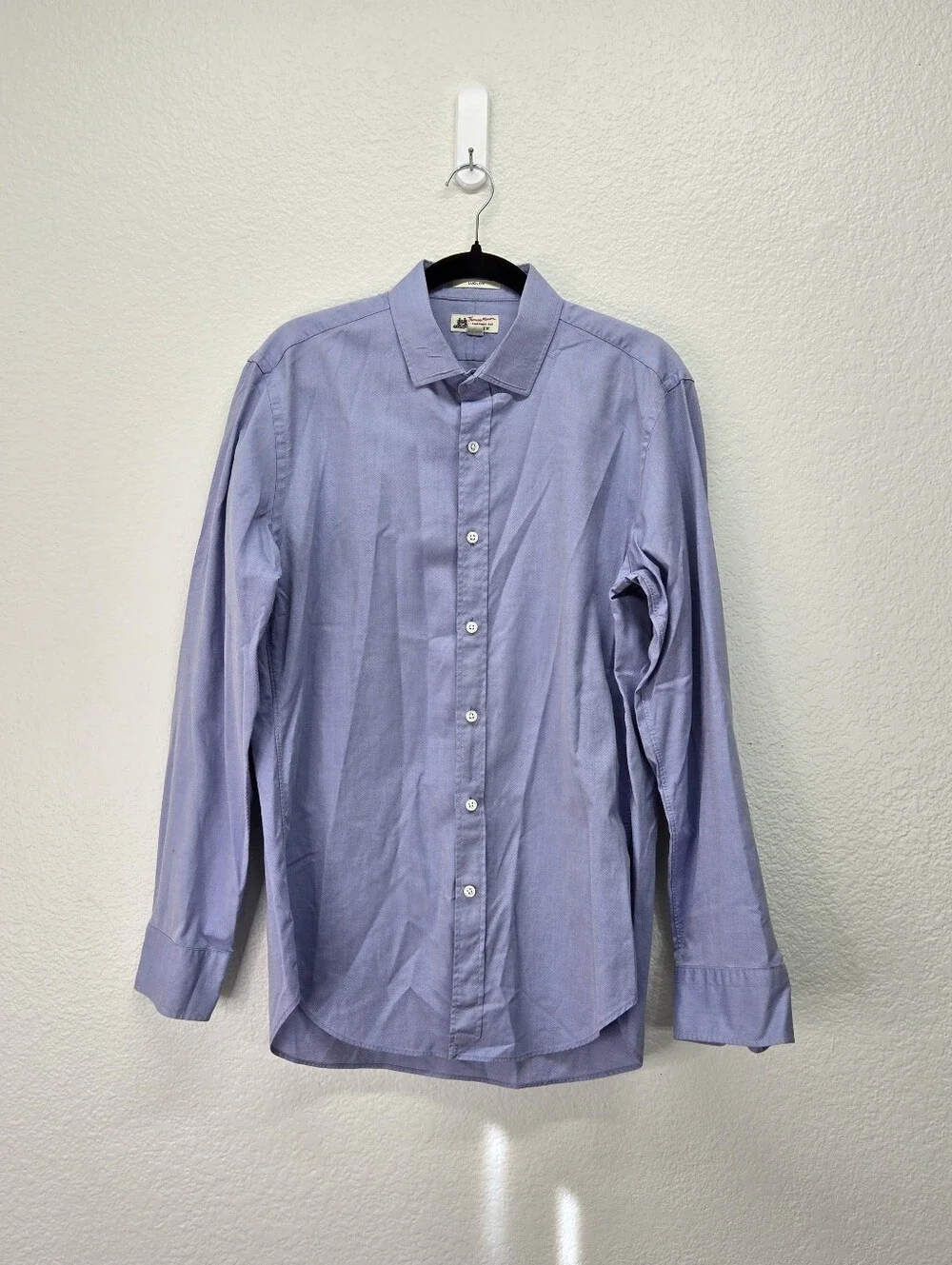 J.Crew Button Down Mens L Blue Thomas Mason Slim Fit 44174 Long Sleeve Oxford